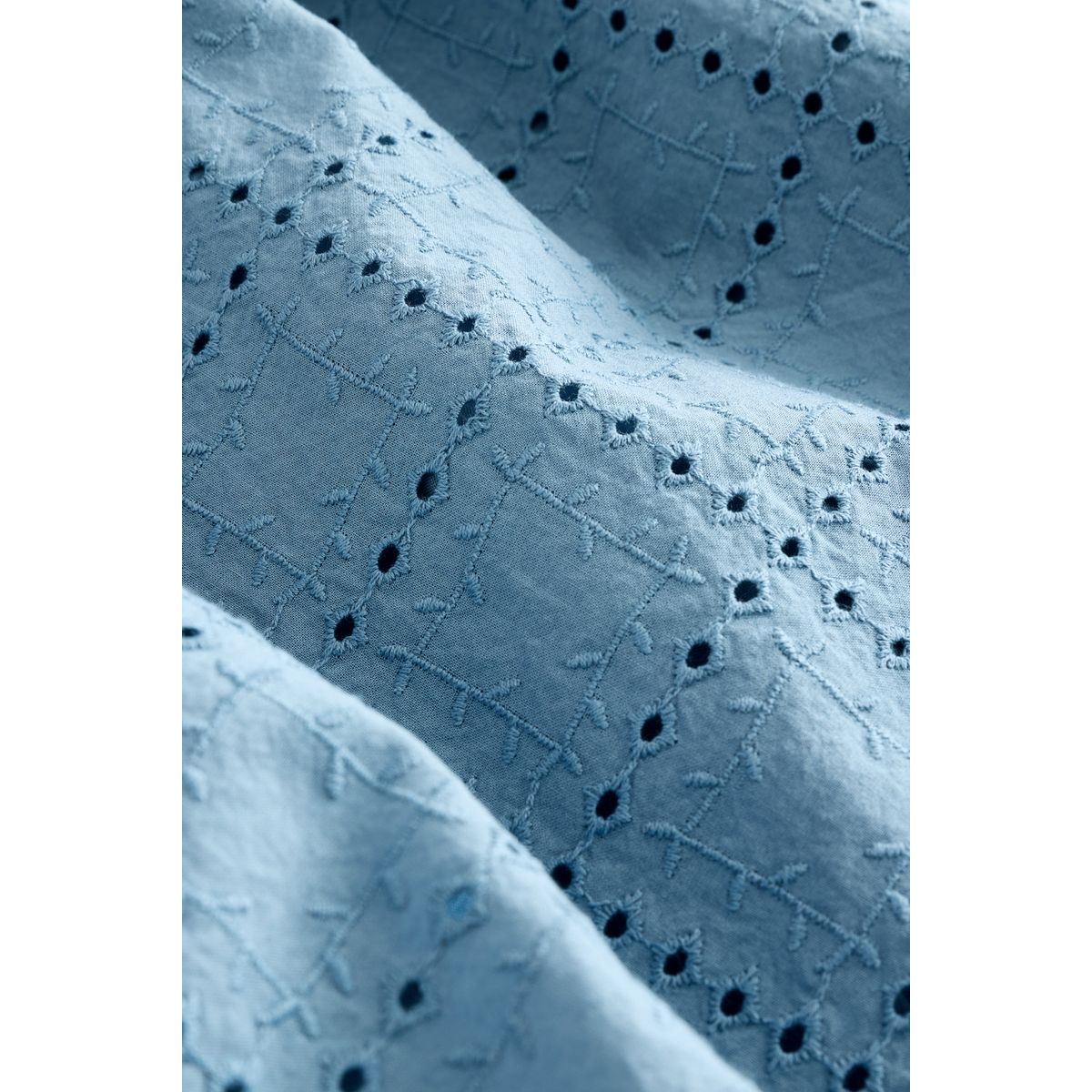 Robe courte brodée à épaules dénudées bleu, NEXT