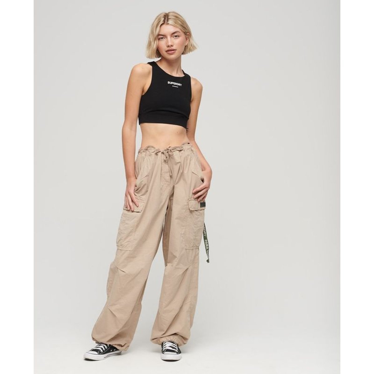 Brassière de sport Core noir/blanc, SUPERDRY