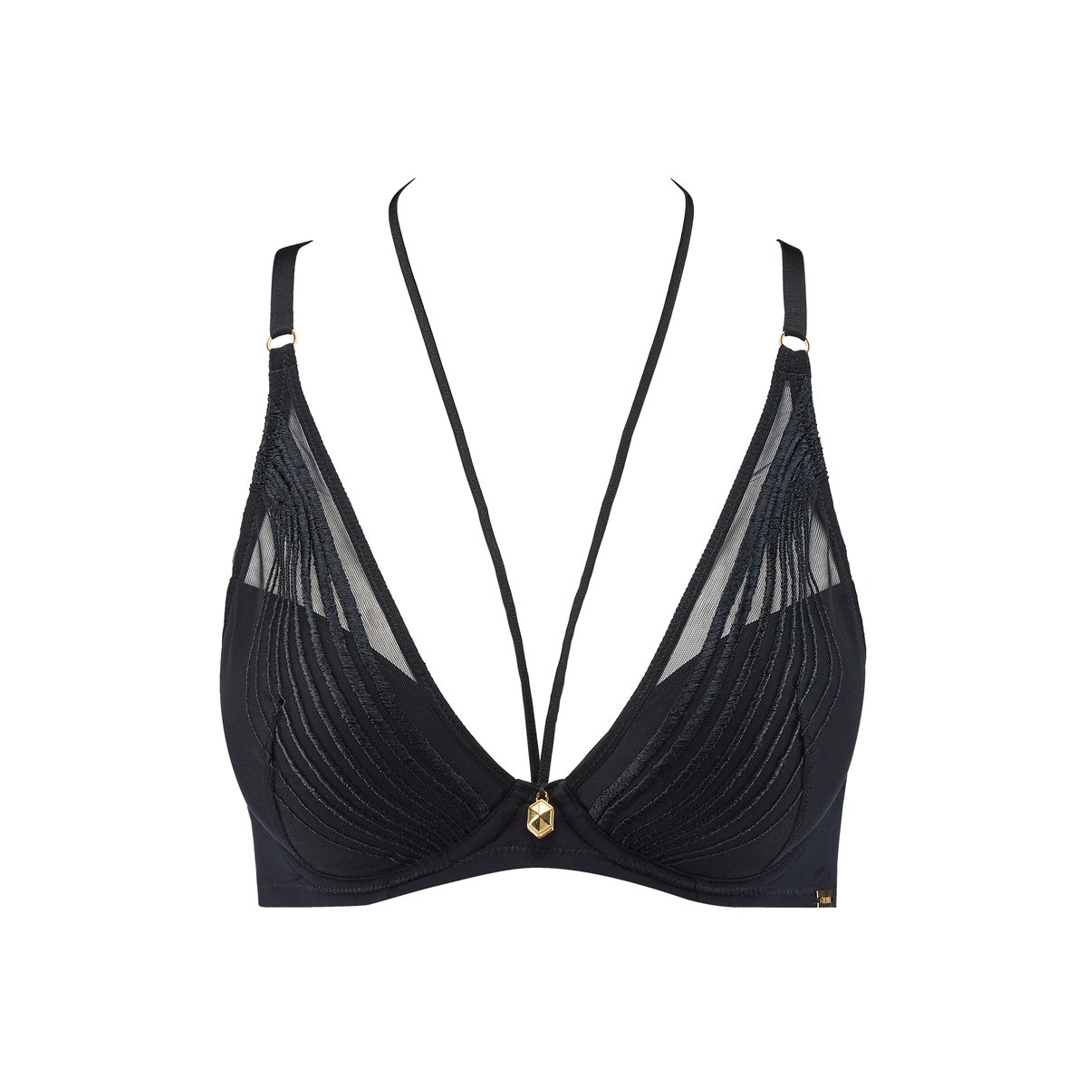 Soutien-gorge Plunge foulard Cindy Bruna X Aubade noir, AUBADE