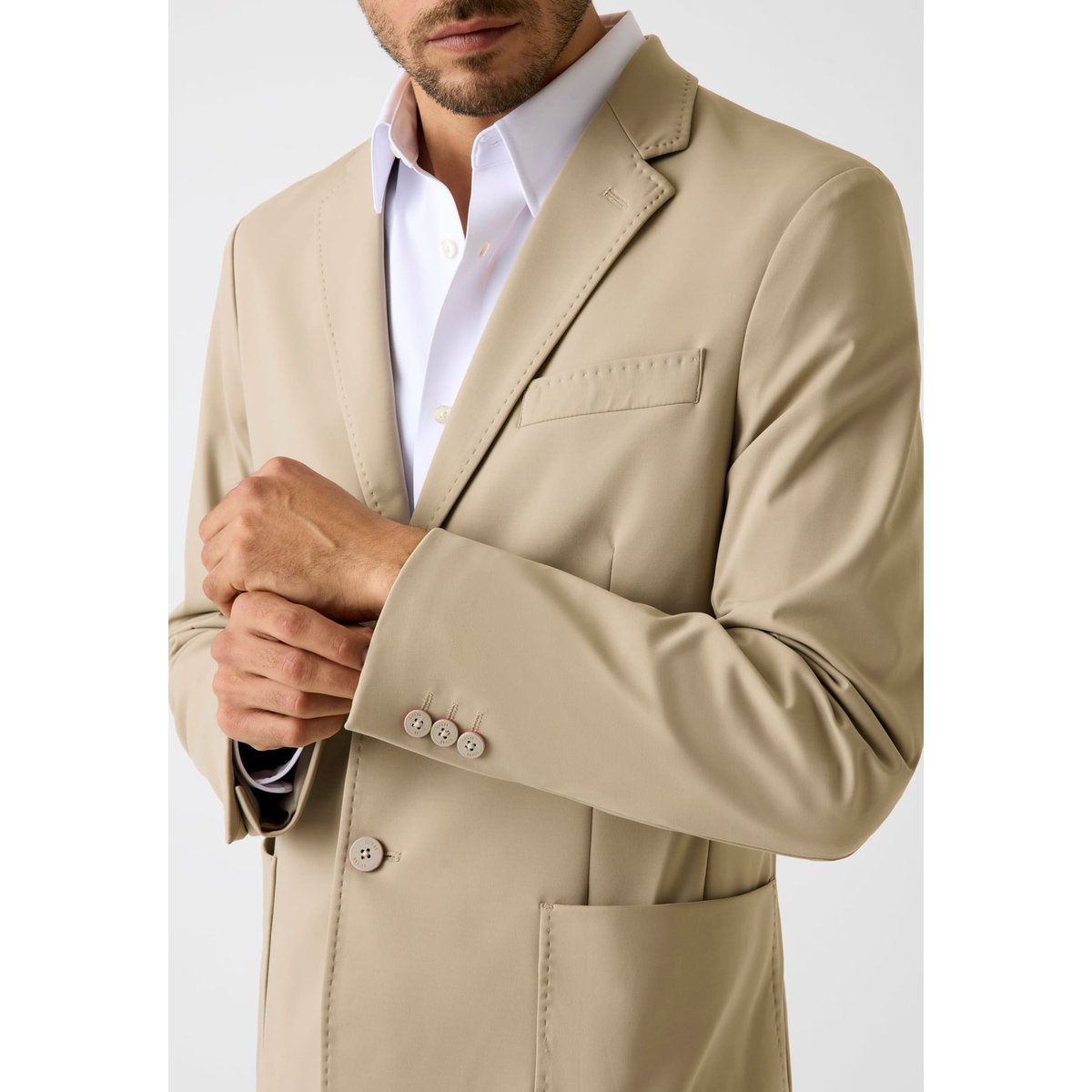 Blazer À Un Bouton beige, GUESS