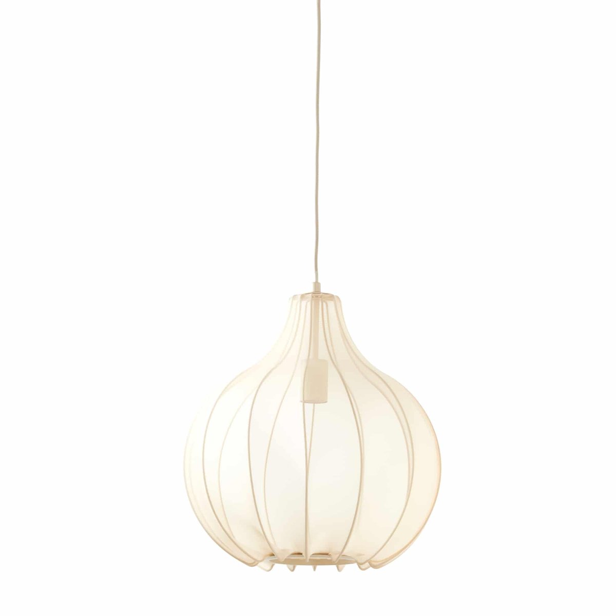 Lampe Suspendue Textiles ELATI sable, LIGHT & LIVING 
