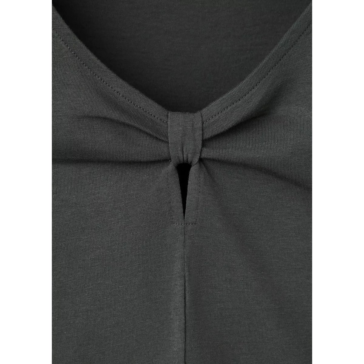 T-shirt coton détail nœud gris anthracite, MANGO TEEN