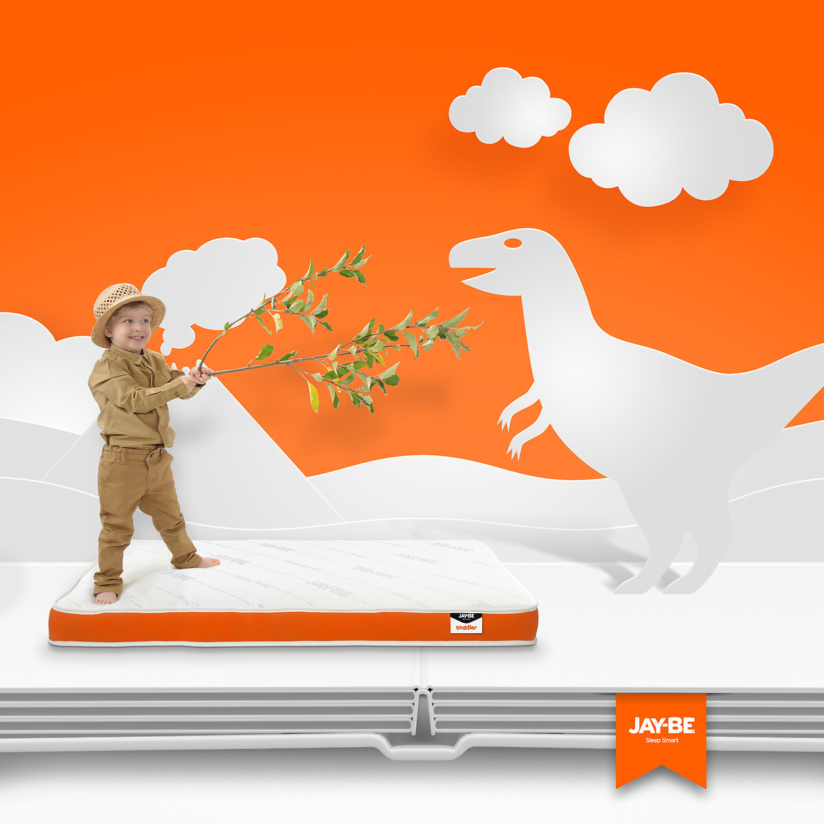 Jay-Be® Toddler Foam Free Sprung Mattress orange, JAY-BE