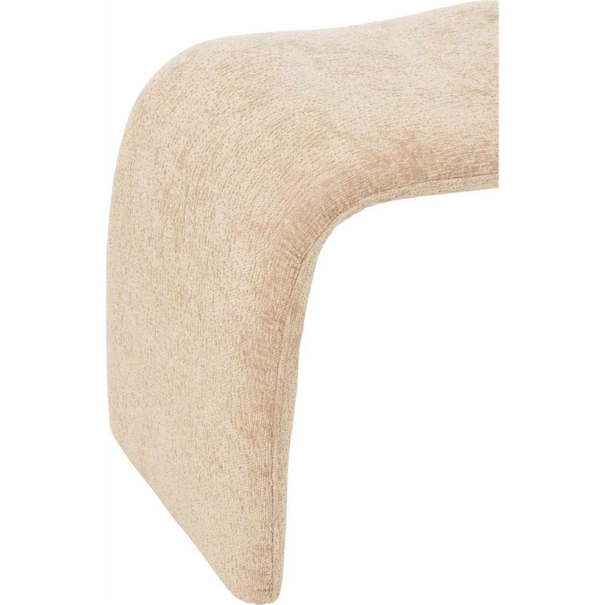 Tabouret en tissu forme organique assise moderne beige naturel textile doux, RECOLLECTION
