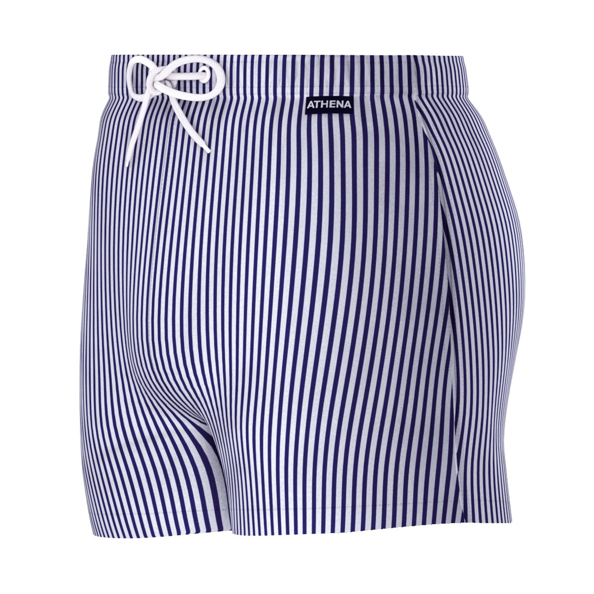 Bermuda de bain medium homme SUMMER CAMP bleu marine, ATHENA