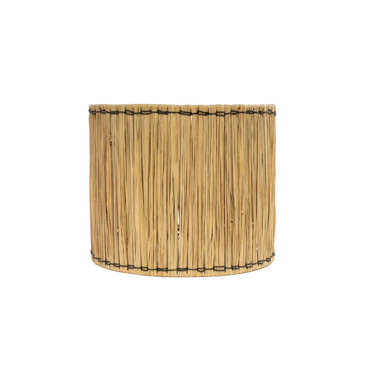 Lampe de table en terre cuite et rotin MOLOKAI blanc beige, BAZAR BIZAR
