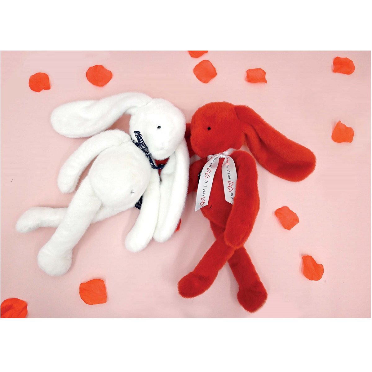 Peluche Lapin MELOE 37 cm blanc, MAILOU TRADITION