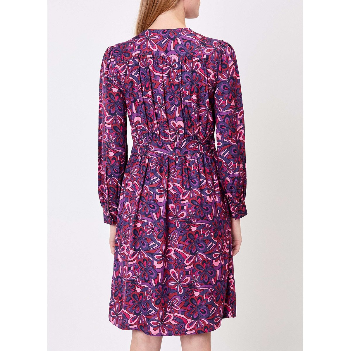 Robe fluide empire col V YSEE violet, PRINCESSE NOMADE