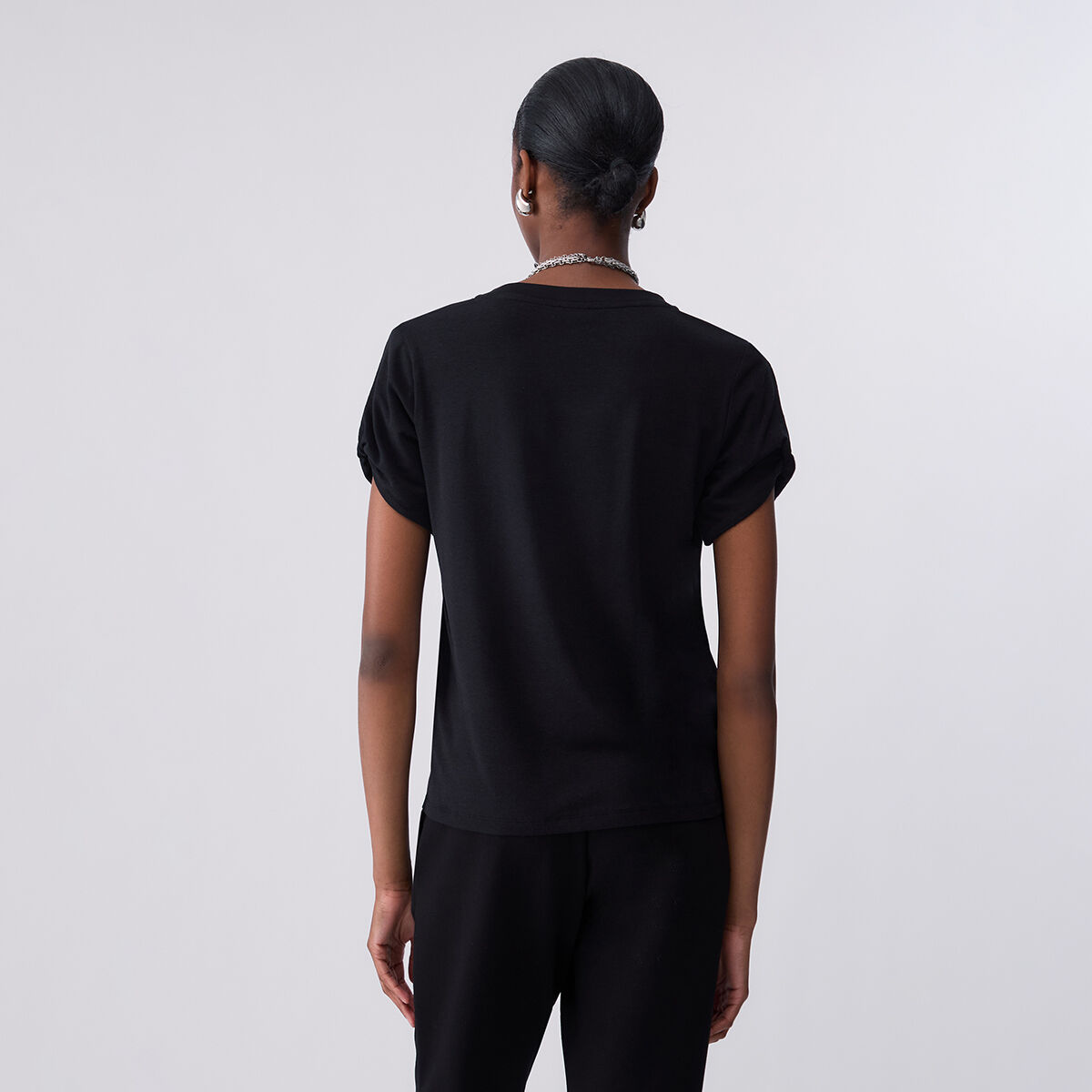 T-shirt avec logo noir, LIU JO
