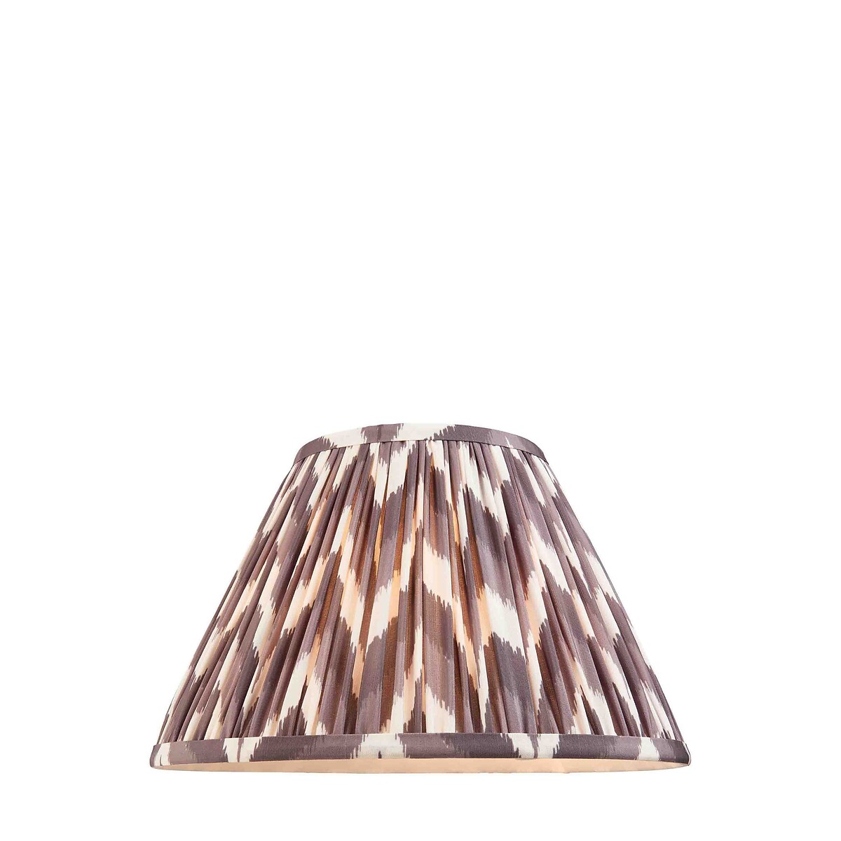 30cm Zigzag Light Shade in Pleated Fabric grey, ÉDITÉ