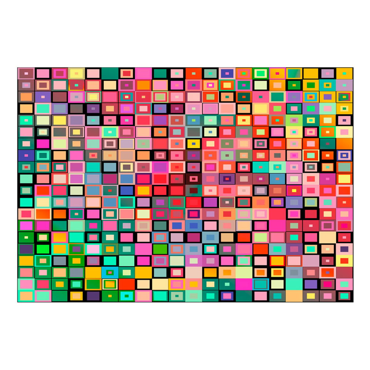 Papier peint intissé panoramique Colourful Boxes multicouleur, EDEN