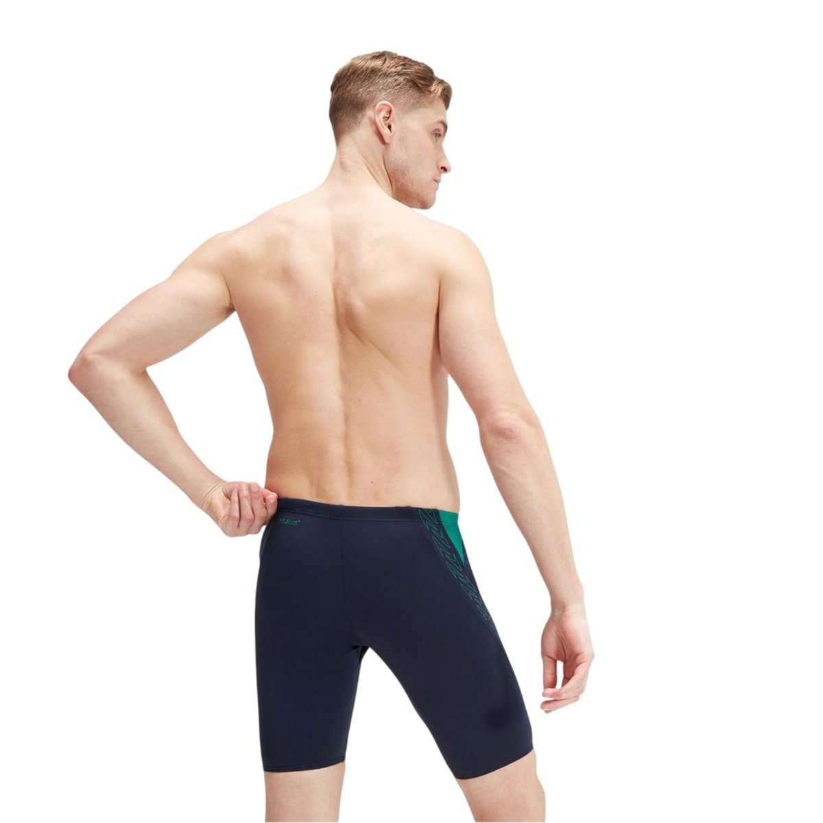 Jammer de natation motif/style abstrait bleu marine / vert, SPEEDO