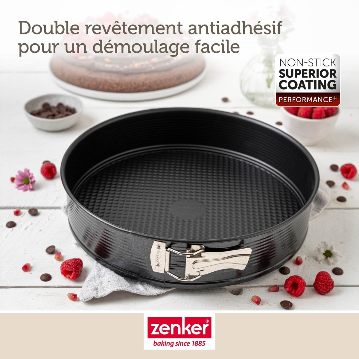 Moule à manqué à charnière 28 cm PERFECTBACK+ noir, ZENKER