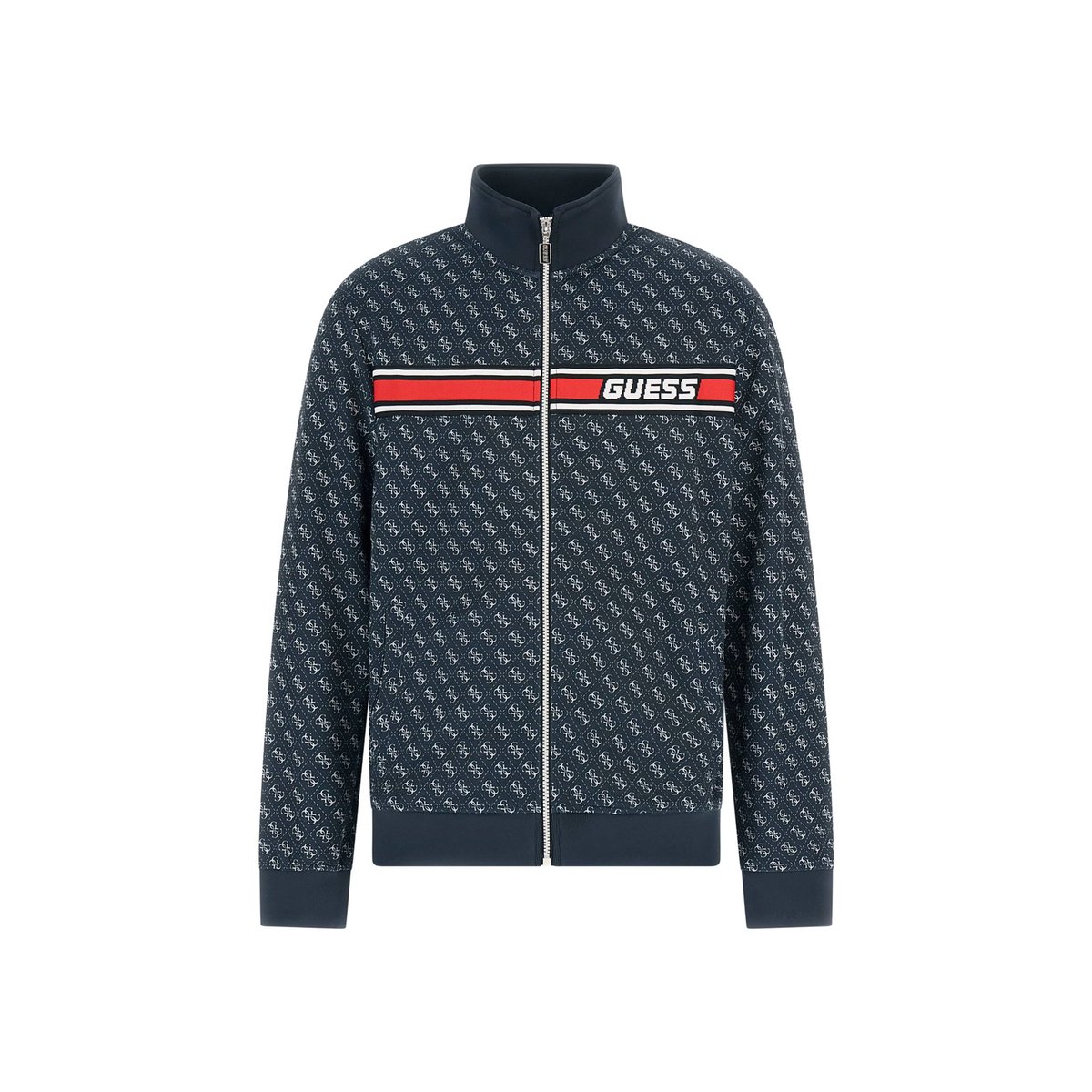 Sweat-Shirt Logo All-Over bleu, GUESS
