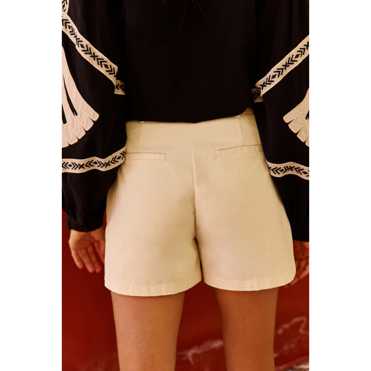 Short droite uni SHANA 63-creme, LA PETITE ETOILE