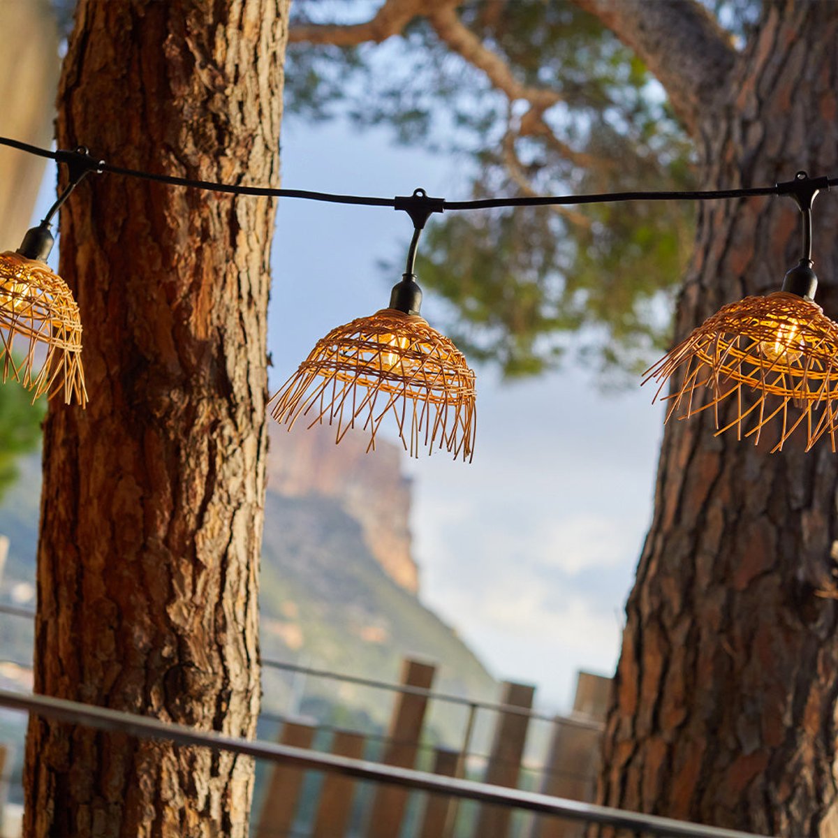Guirlande connectable E27 2x HAWAII LIGHT marron, LUMISKY