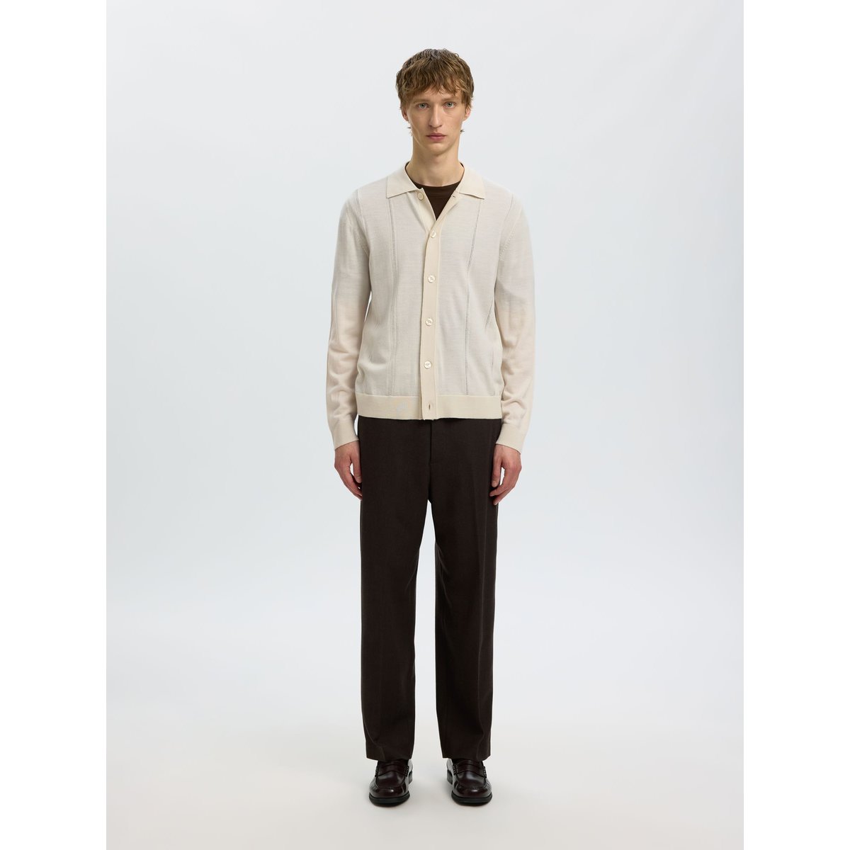 Cardigan gris - silver birch1, SELECTED