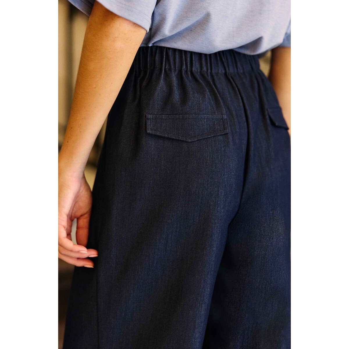 Pantalon large en denim fluide, PELY denim wash, LA PETITE ETOILE