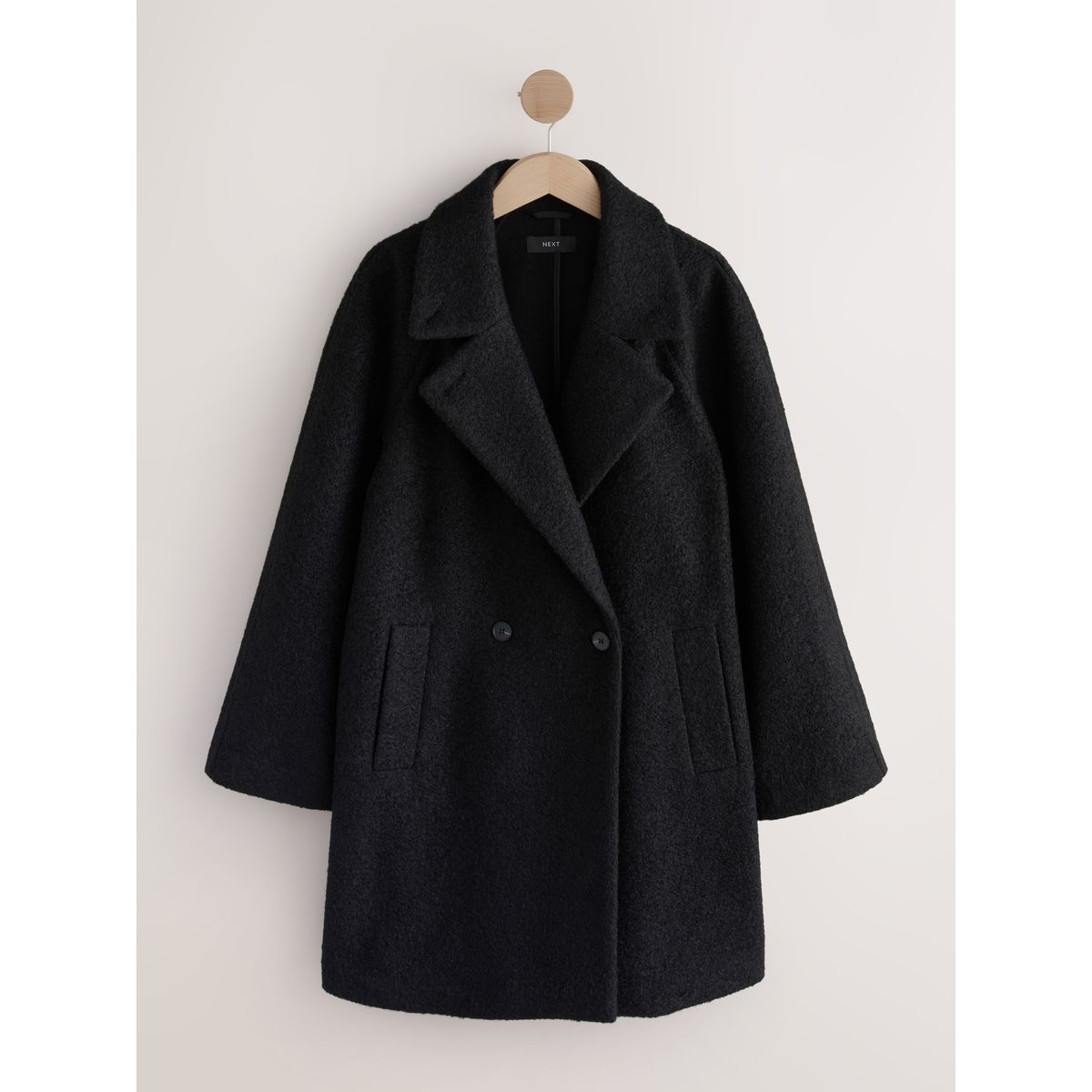 Cardigan boutonné avec col à revers noir, NEXT