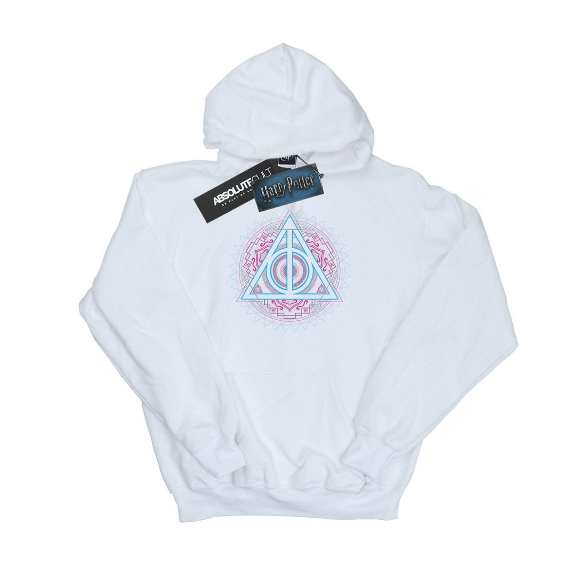 Sweat à capuche DEATHLY HALLOWS blanc, HARRY POTTER
