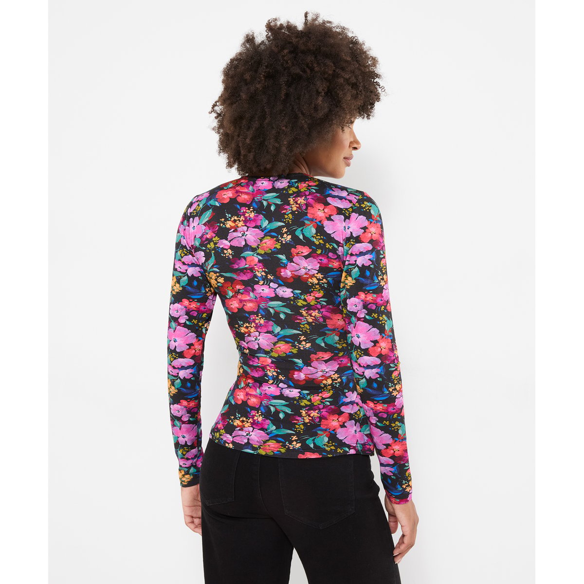 Henley Cache-Cœur en Jersey Imprimé Floral multicolore, JOE BROWNS