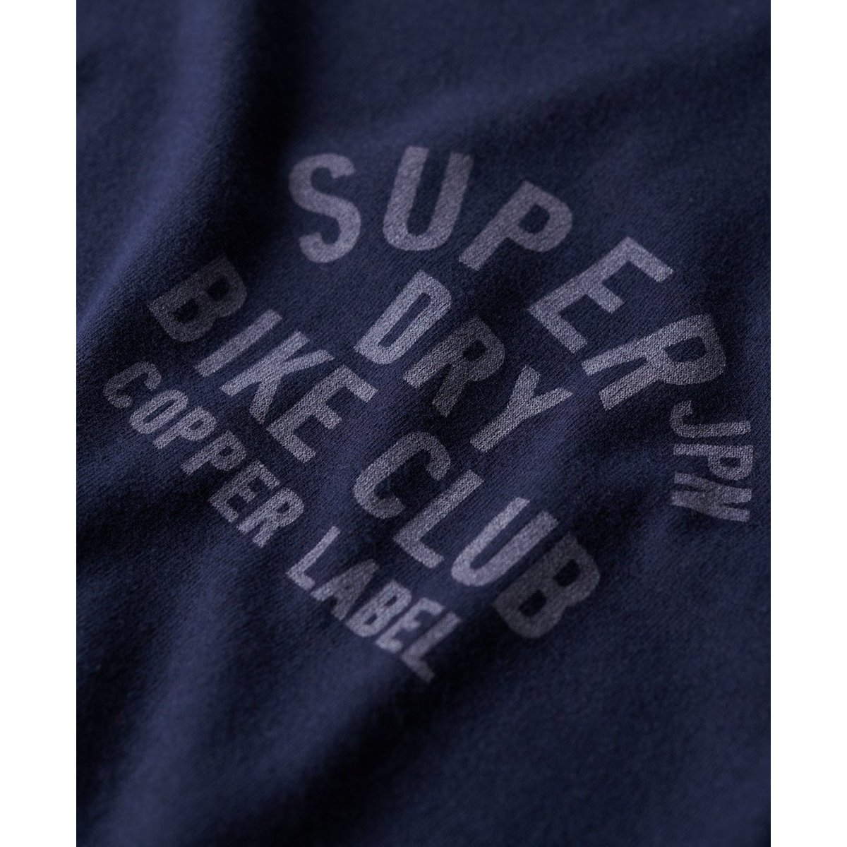 T-shirt à motif Copper Label sur la poitrine bleu marine chiné, SUPERDRY