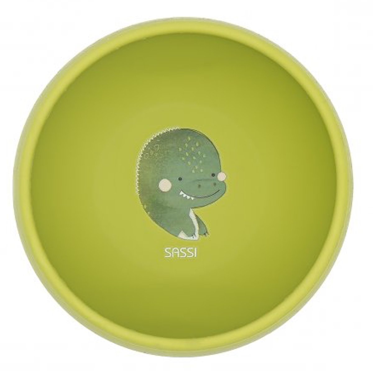 Bol en silicone avec ventouse ANIMAUX vert, SASSI