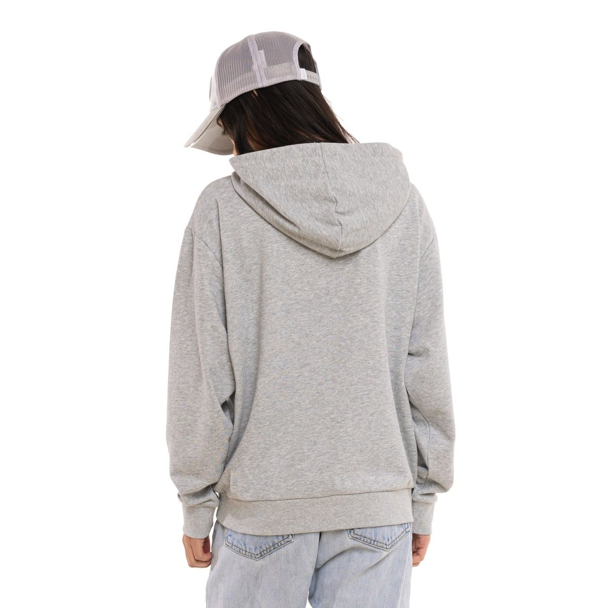 Sweat à Capuche LOVA gris clair chiné/rose, VON DUTCH