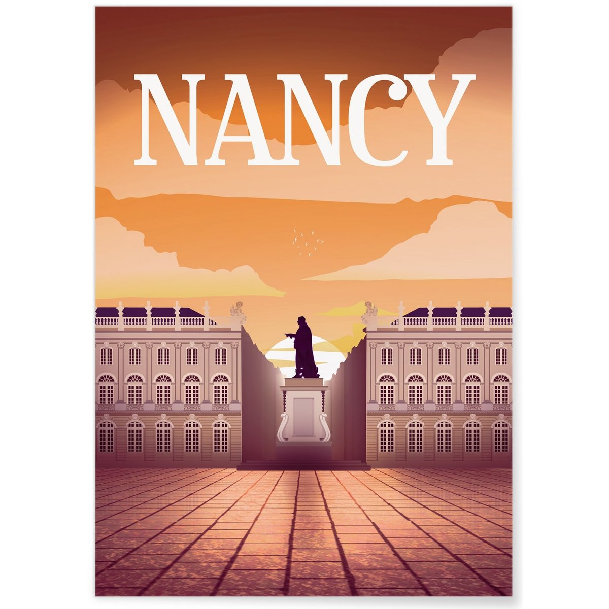 Affiche ville Nancy blanc, L'AFFICHERIE