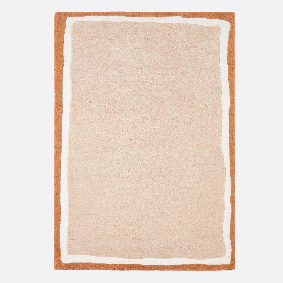 Tapis polyester et laine, Nomia beige, LA REDOUTE INTERIEURS