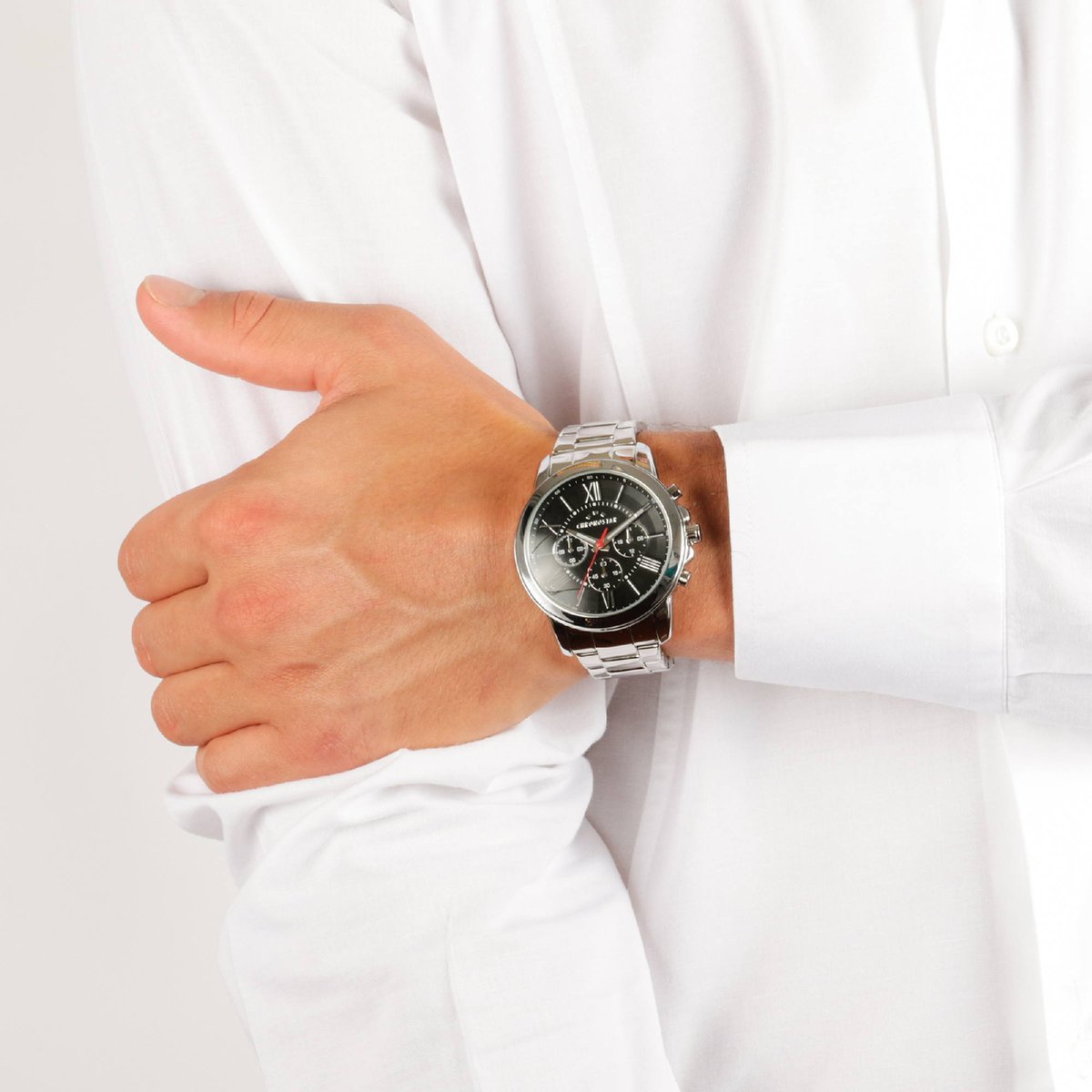 Montre multifonction SPORTY noir, mat, CHRONOSTAR
