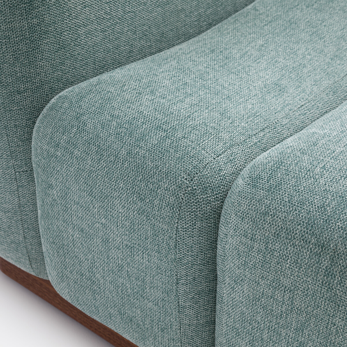 Fauteuil bas tissu texturé Podo bleu, LA REDOUTE INTERIEURS
