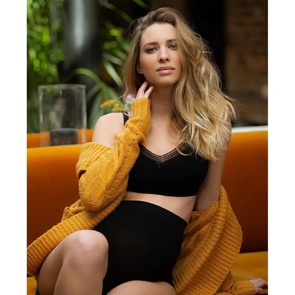 Brassière de grossesse et d'allaitement Milk noir, CACHE COEUR