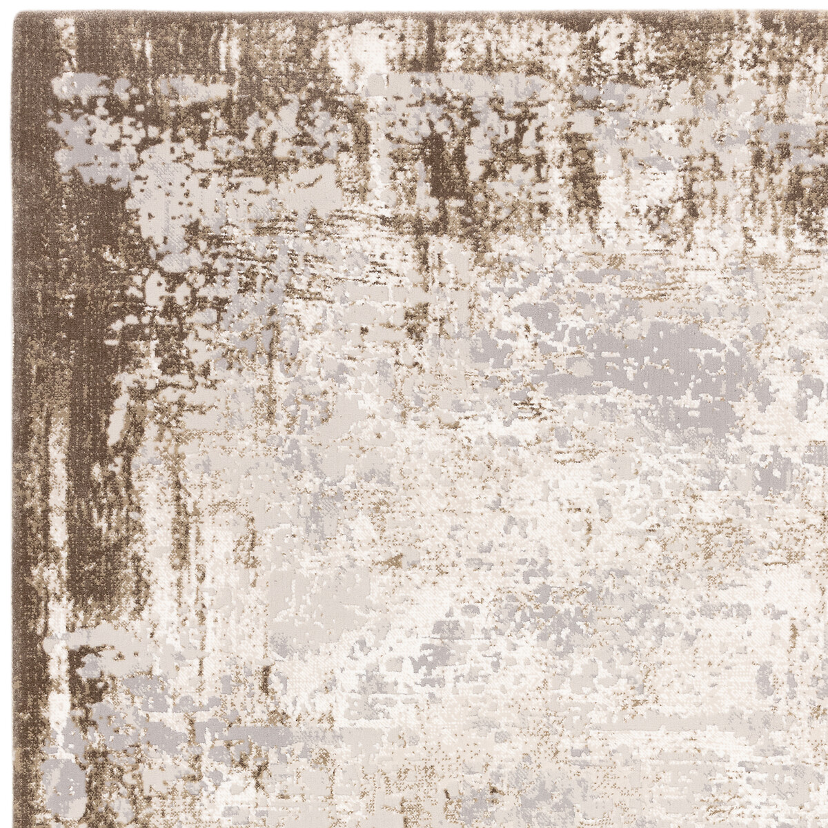 Distressed Textured Border Rug beige, ÉDITÉ