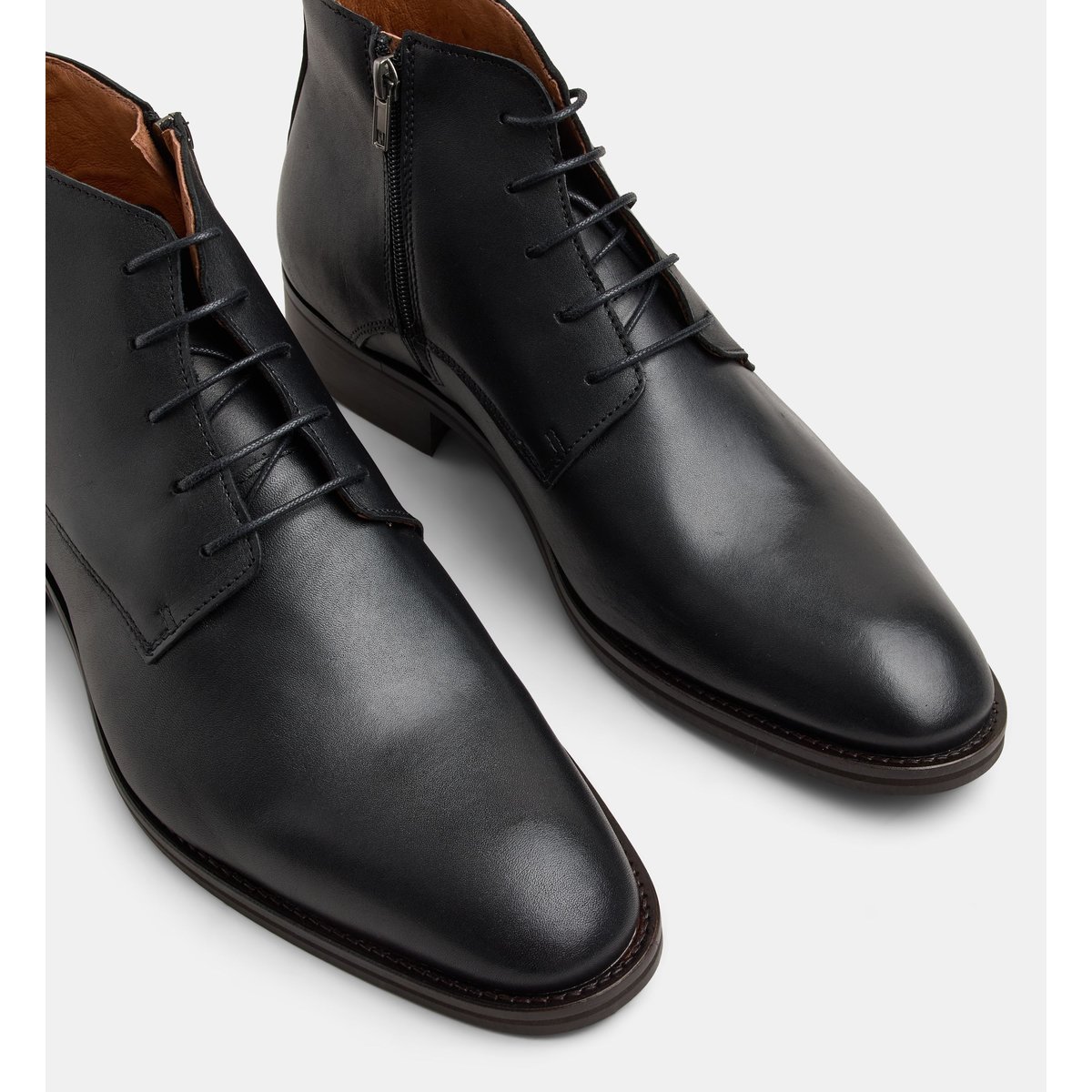 Bottines omer cuir ou suède noir, COMPTOIR GL