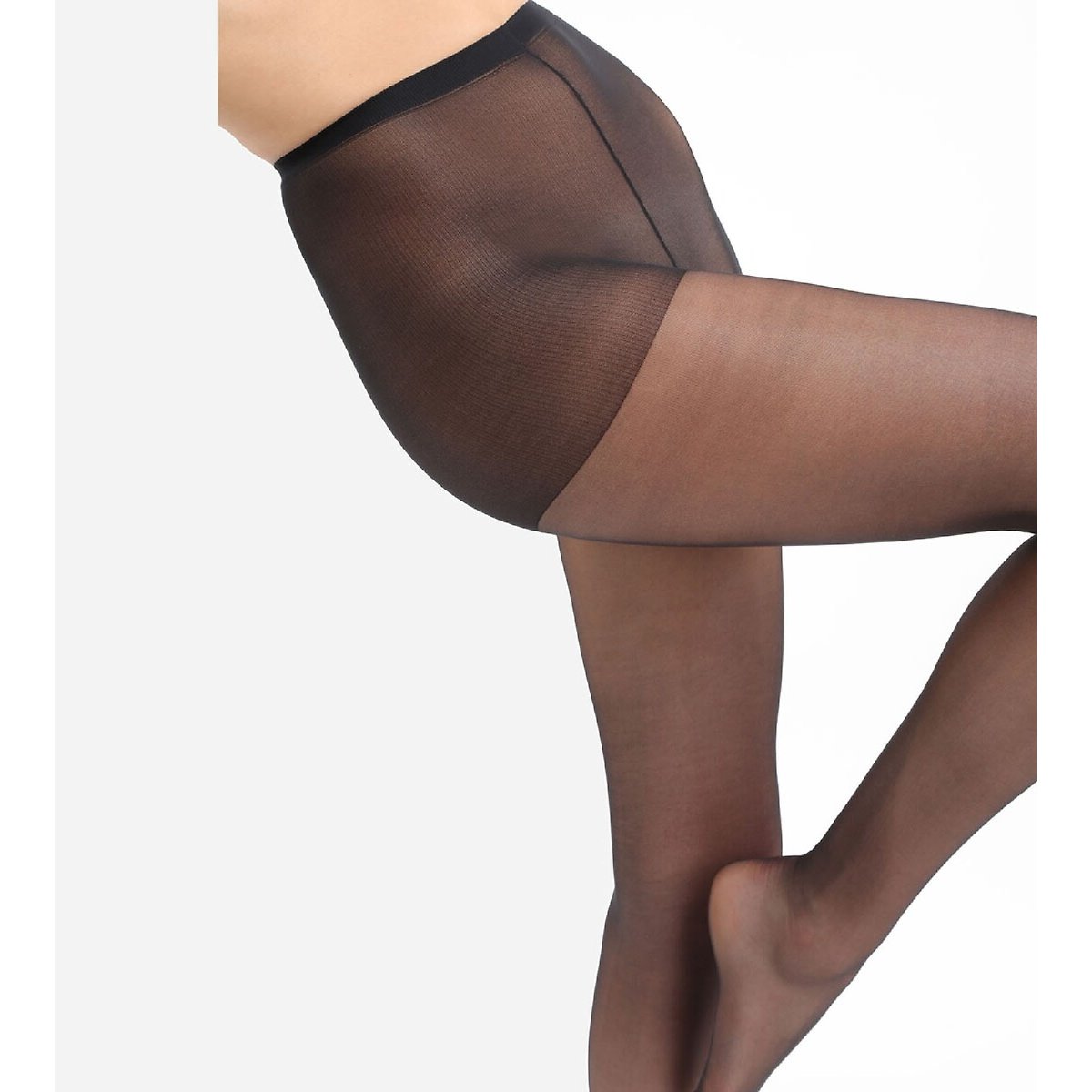 Set van 2 panty's Sublim voile Brillant 15 deniers zwart, DIM