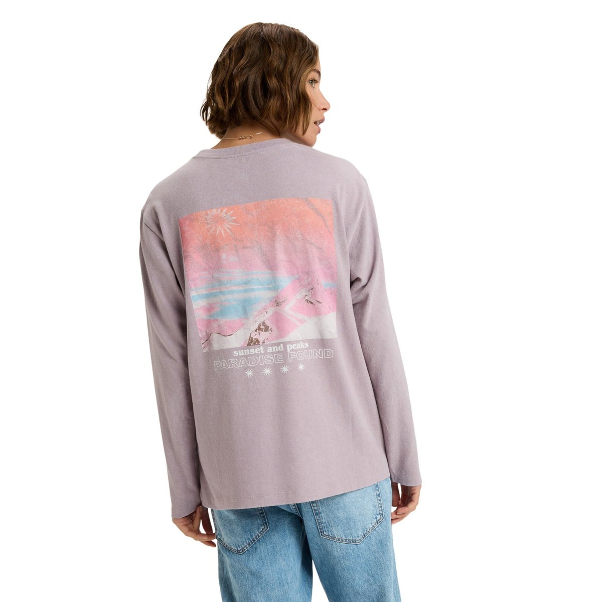 T-Shirt, manches longues, col rond, . violet nirvana, ROXY