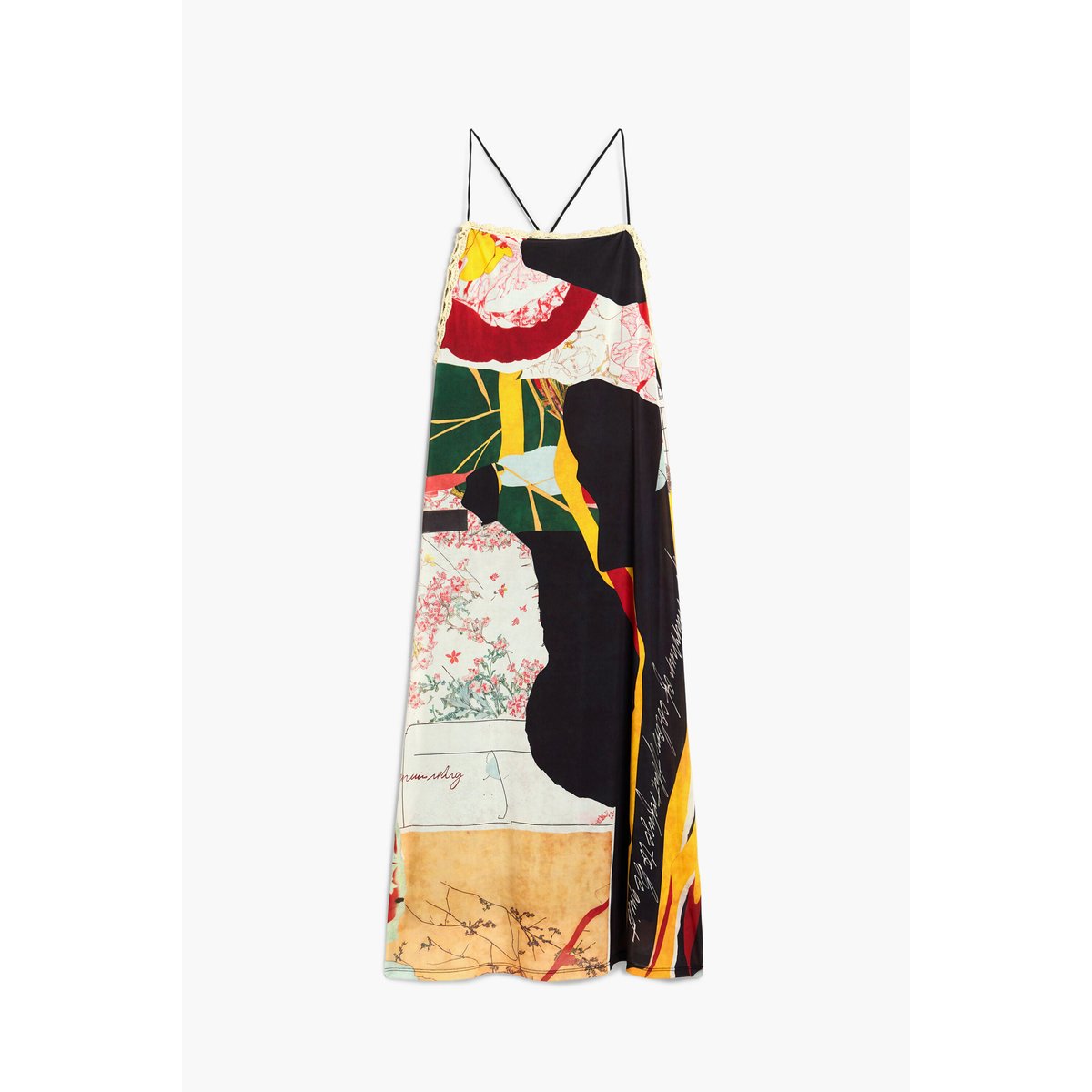 Robe à bretelles en maille noir, DESIGUAL