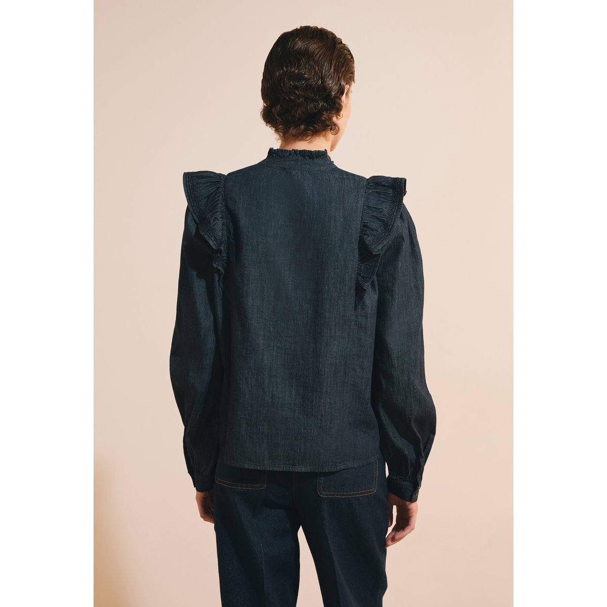 Blouse en jean à volants BRUNA BROD jean denim, ETAM