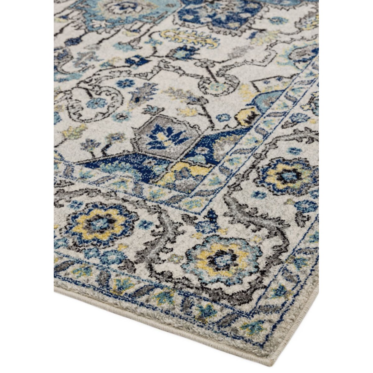 Tapis salon et chambre style orient CYRUS bleu, NOVATREND