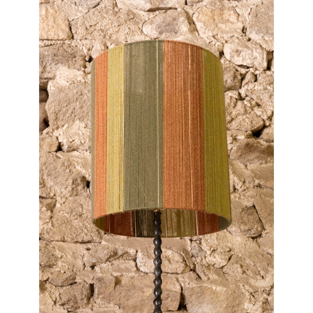 Lampadaire en fer et laine Julien N°406 - Bon état noir, DEBONGOUT