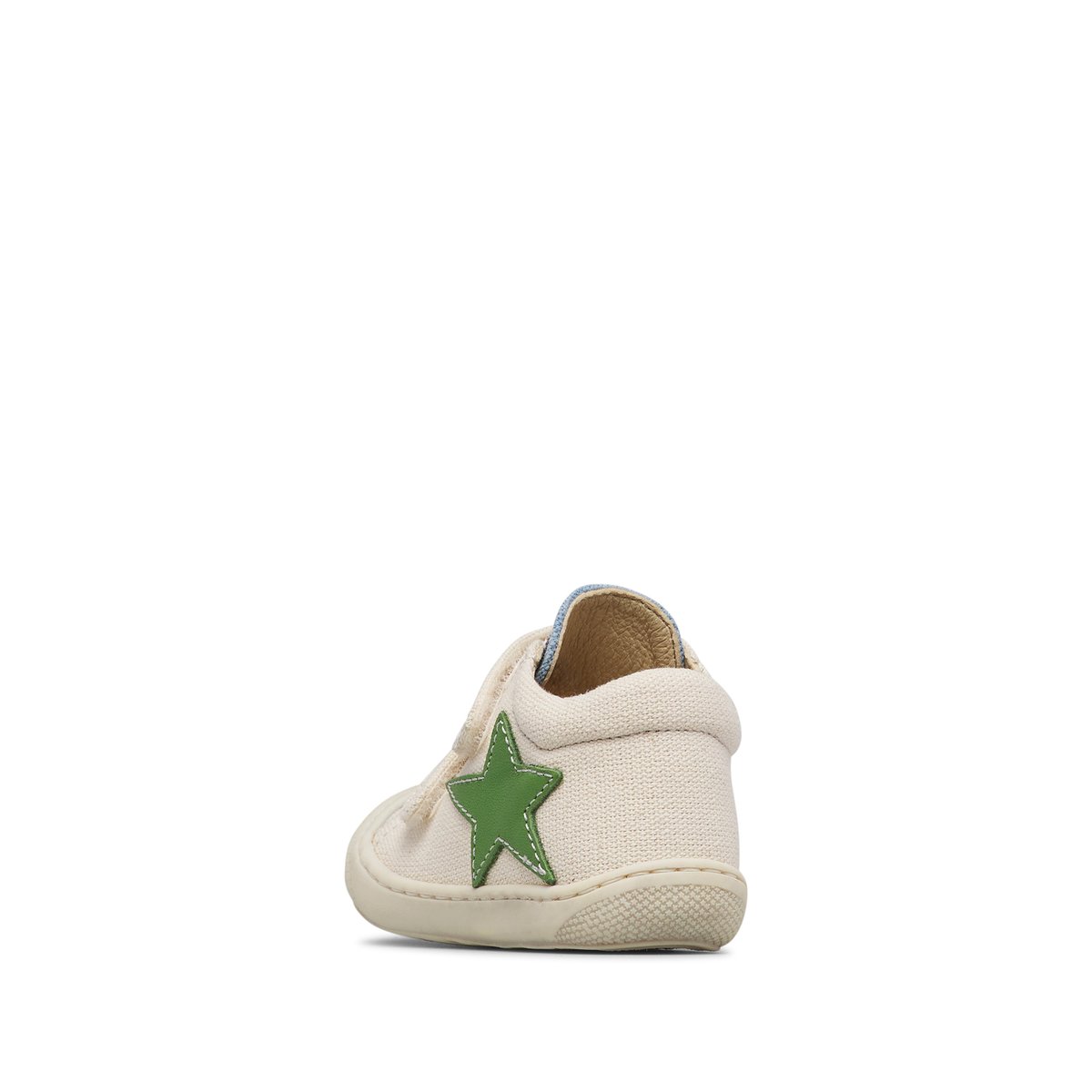 Chaussures premiers pas en tissu KOLDE VL blanc crème-céleste, NATURINO