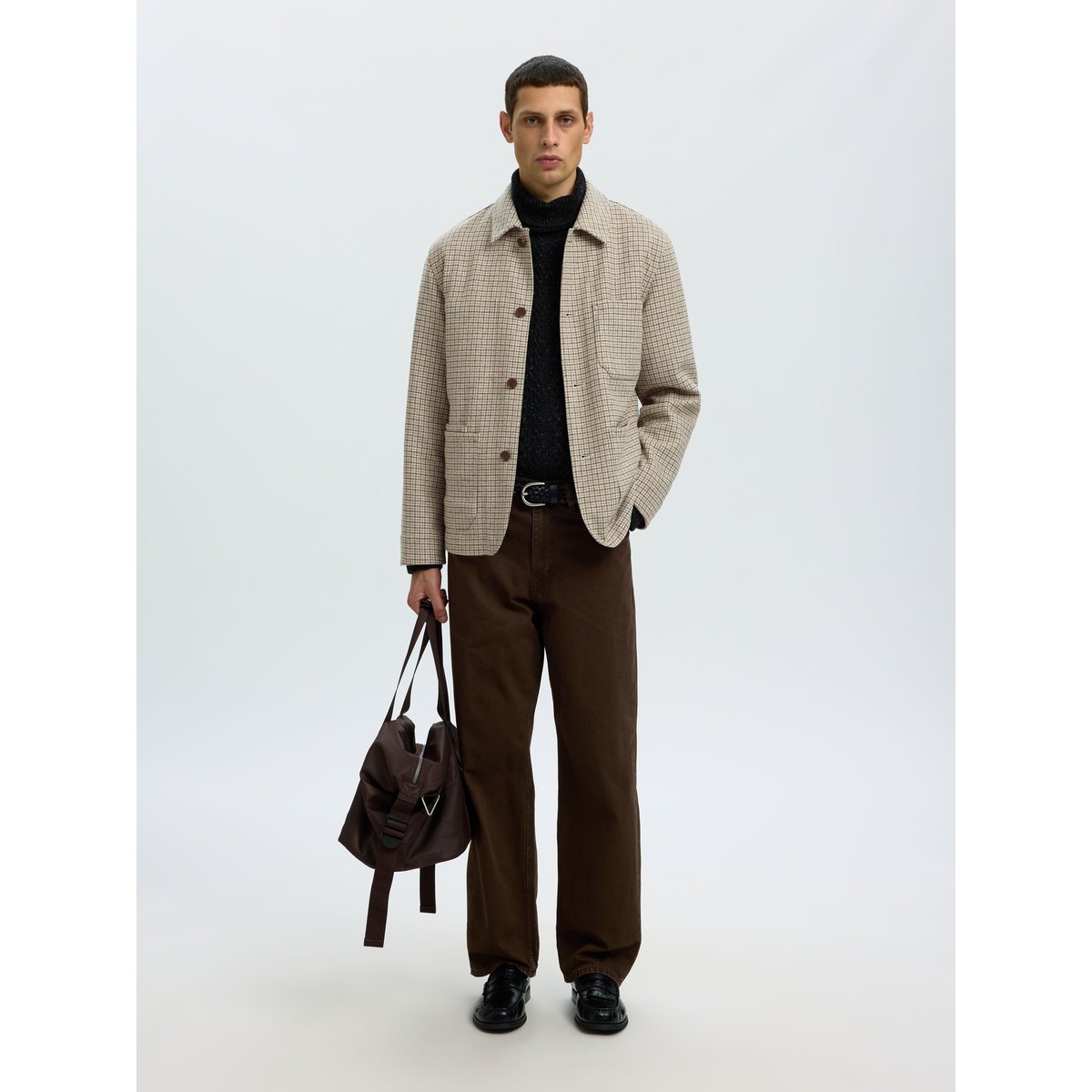 Blazer gris - light grey melange, SELECTED