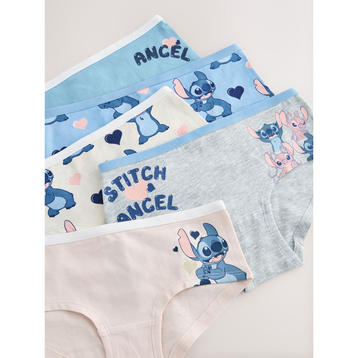 Culotte taille basse lilo et stitch, lot de 5 bleu/rose, NEXT