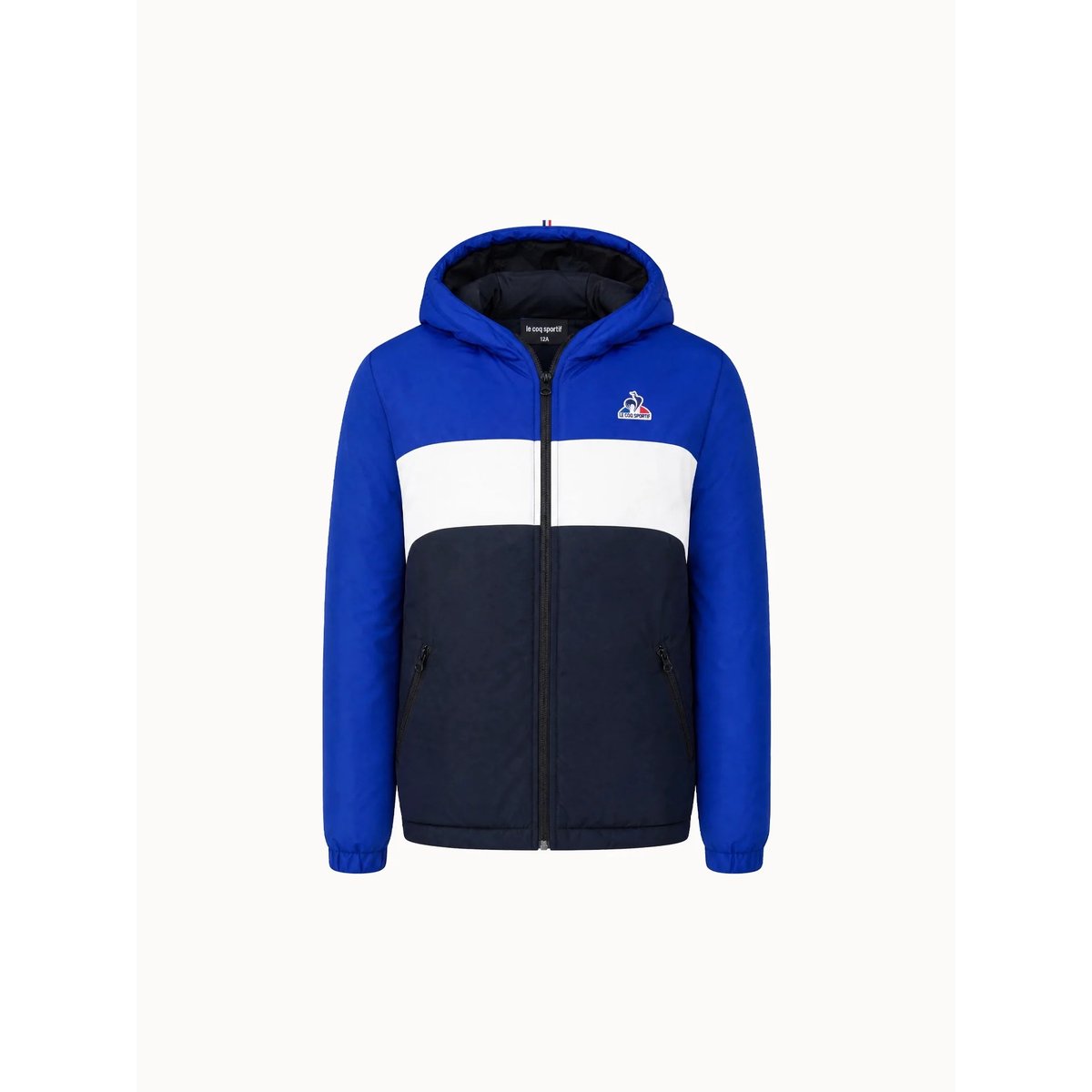 Doudoune à capuche déperlante Essentiel tricolore bleu electro/now/sky captain, LE COQ SPORTIF