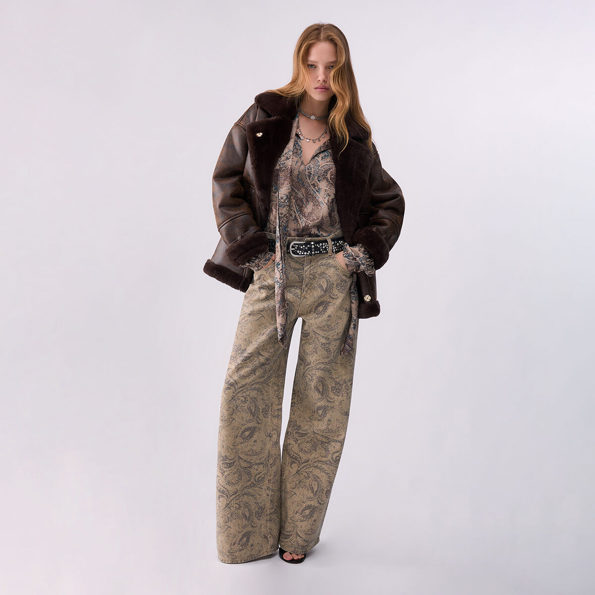 Blouse en satin imprimé cachemire, LIU JO