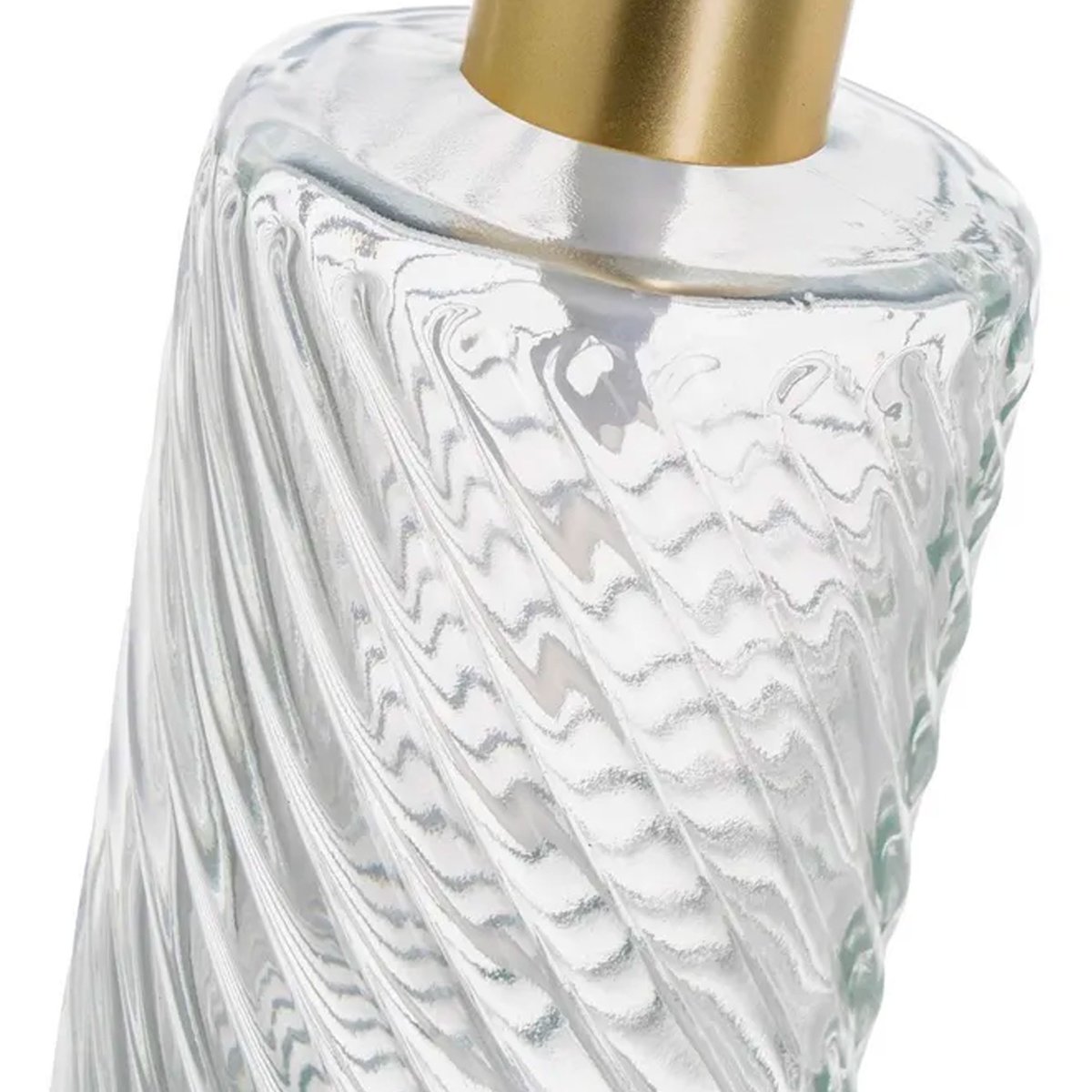 Set de 2 distributeurs de savon en verre 8x8x20cm transparent, WADIGA