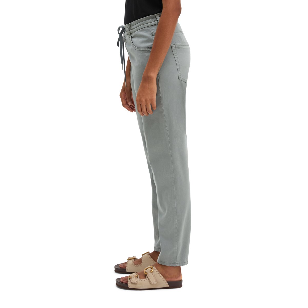 Pantalon modèle Theda boyfriend avec TENCEL™ Lyocell gris, MARC O'POLO