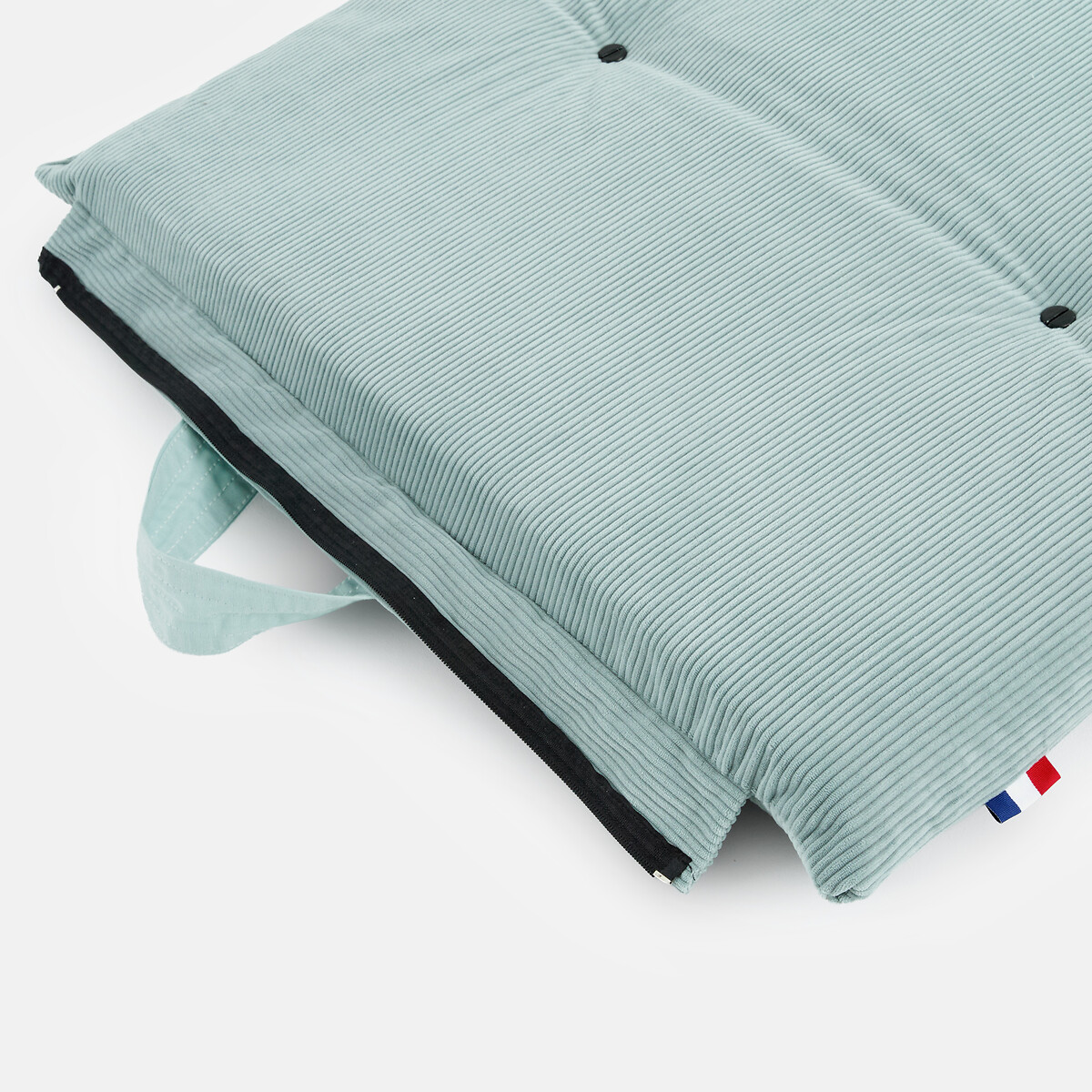 Colchão futon portátil, em bombazina verde-argila, LA REDOUTE INTERIEURS