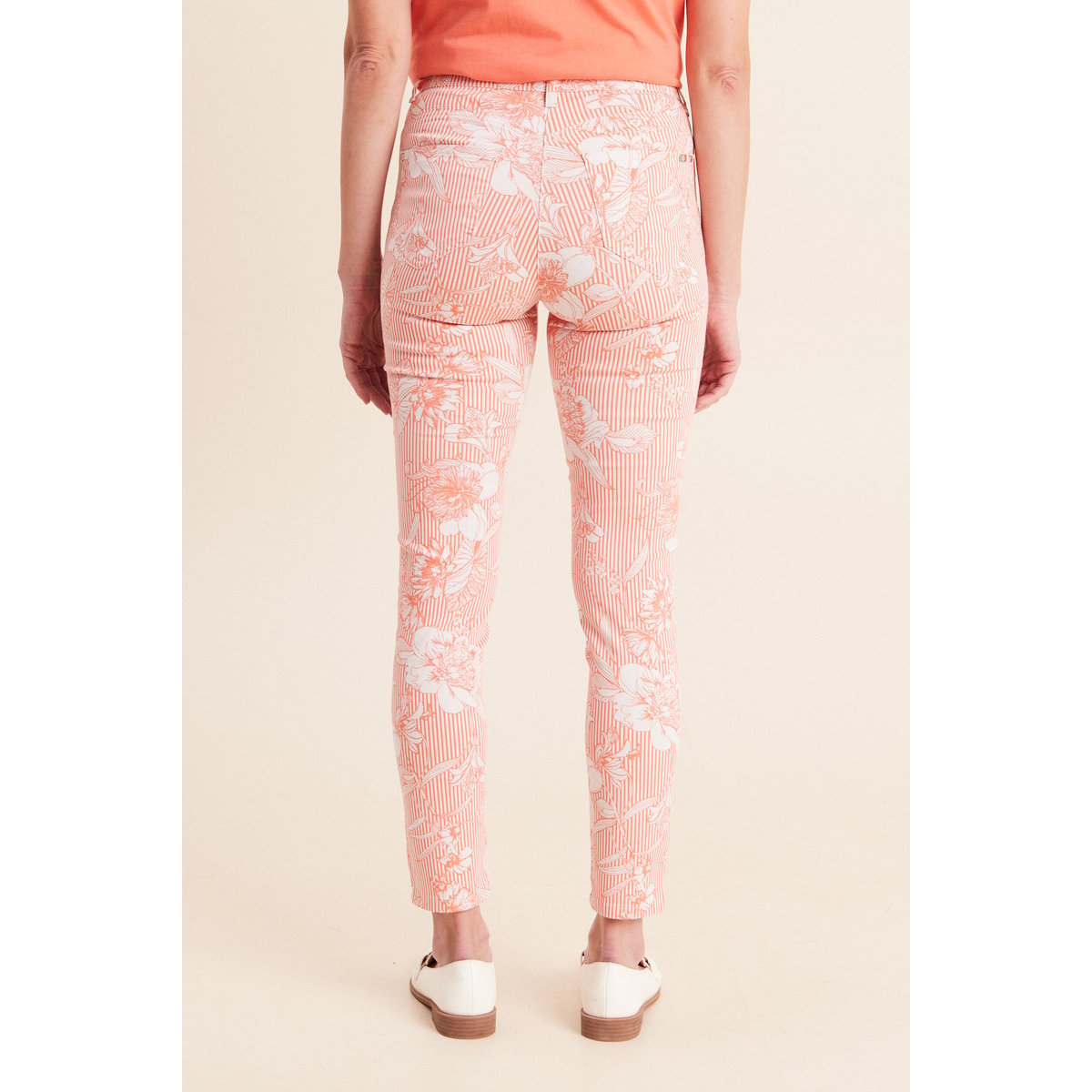 Pantalon ajusté 7/8ème orange, BREAL